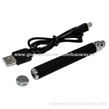 eGo Pass-through E-cigarette Battery, 650/900/1,100mAh Capacity, 3.7V Voltage